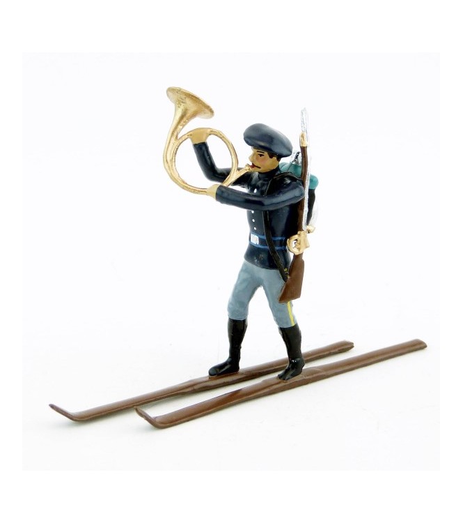 cor des chasseurs alpins en bleu horizon à skis