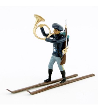 cor des chasseurs alpins en bleu horizon à skis