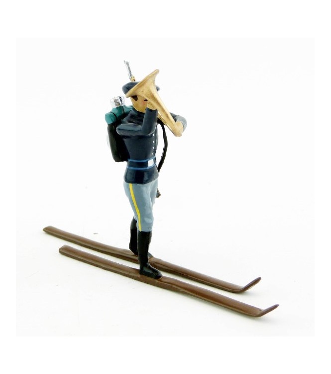 cor des chasseurs alpins en bleu horizon à skis