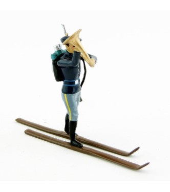 cor des chasseurs alpins en bleu horizon à skis