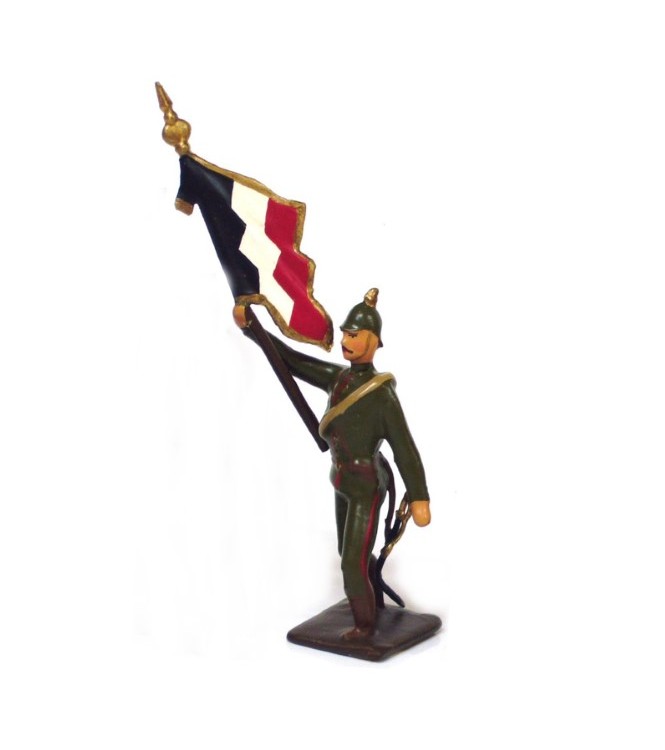 drapeau de l'infanterie prussienne a l'assaut
