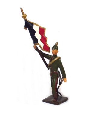 drapeau de l'infanterie prussienne a l'assaut