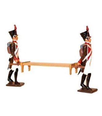 ensemble de 2 brancardiers avec brancard