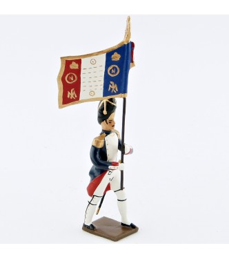 drapeau des grenadiers de la garde, pied gauche en avant