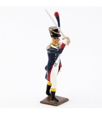 officier de l'infanterie de ligne (1812) à l'assaut