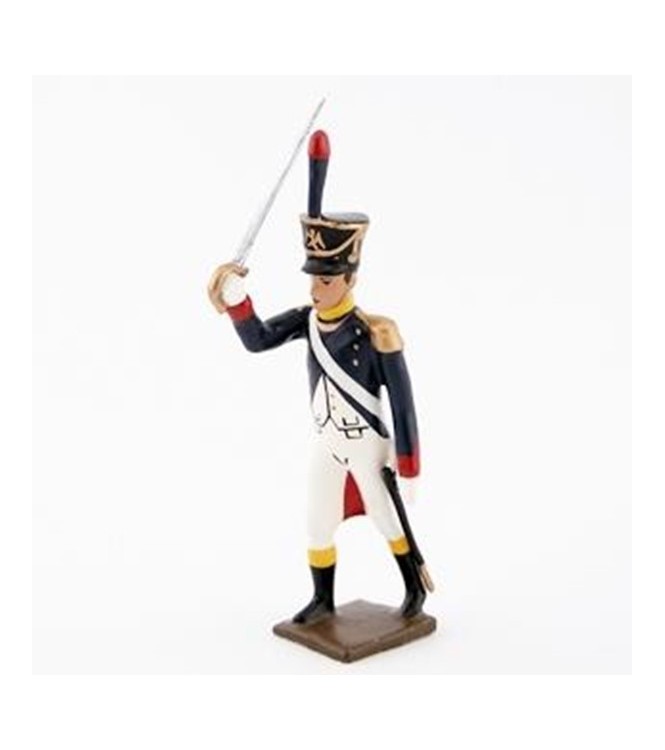 officier de l'infanterie de ligne (1812) à l'assaut