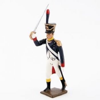 officier de l'infanterie de ligne (1812) à l'assaut