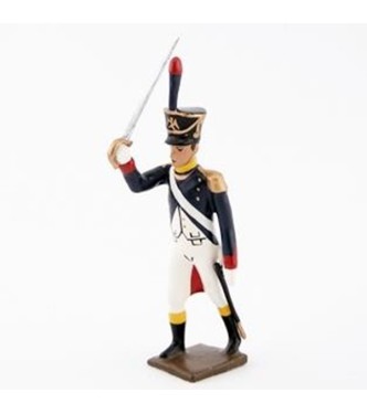 officier de l'infanterie de ligne (1812) à l'assaut
