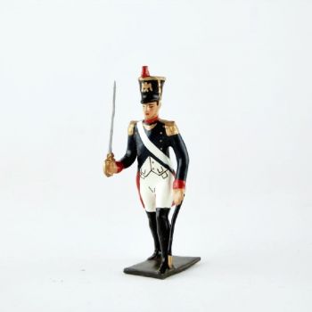 officier de l'infanterie de ligne, pied gauche en avant