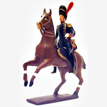 officier à cheval des artilleurs au défilé (1809)