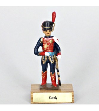 général Curely sur socle bois