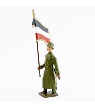 drapeau de l'infanterie prussienne avec casque acier (stahlhelm)