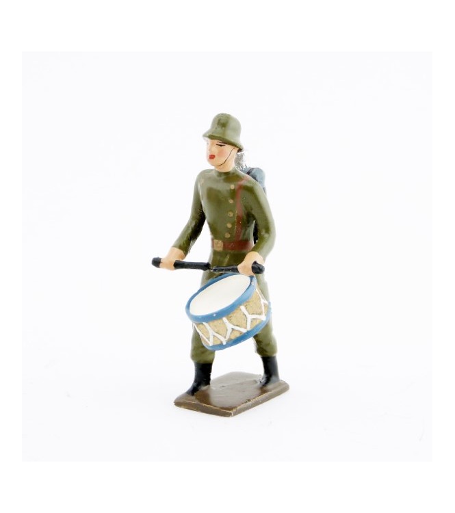 tambour de l'infanterie prussienne avec casque acier (stahlhelm)
