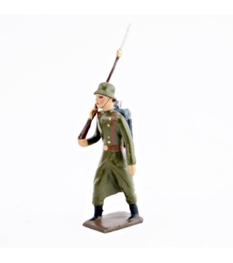 fantassin de l'infanterie prussienne avec casque acier (stahlhelm)