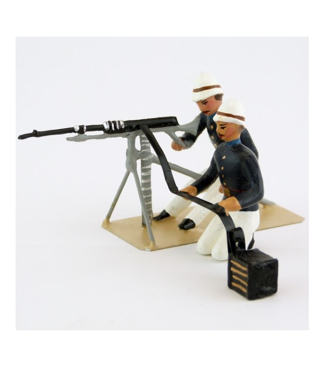 mitrailleur avec mitrailleuse et approvisionneur