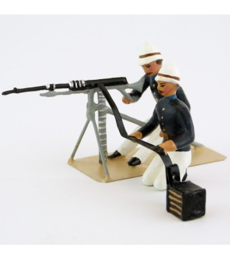 mitrailleur avec mitrailleuse et approvisionneur