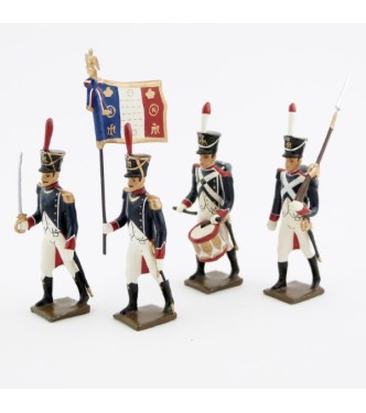 Tirailleurs-grenadiers (1809-1813), ensemble de 4 figurines
