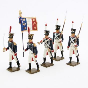 Tirailleurs-grenadiers (1809-1813), ensemble de 5 figurines