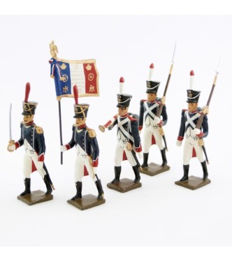 Tirailleurs-grenadiers (1809-1813), ensemble de 5 figurines