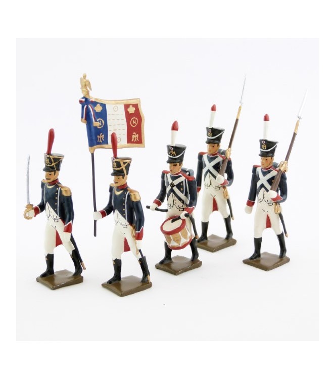 Tirailleurs-grenadiers (1809-1813), ensemble de 5 figurines