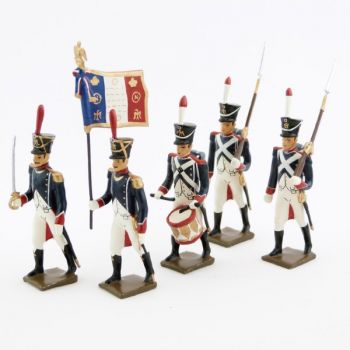 Tirailleurs-grenadiers (1809-1813), ensemble de 5 figurines