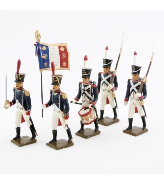 Tirailleurs-grenadiers (1809-1813), ensemble de 5 figurines