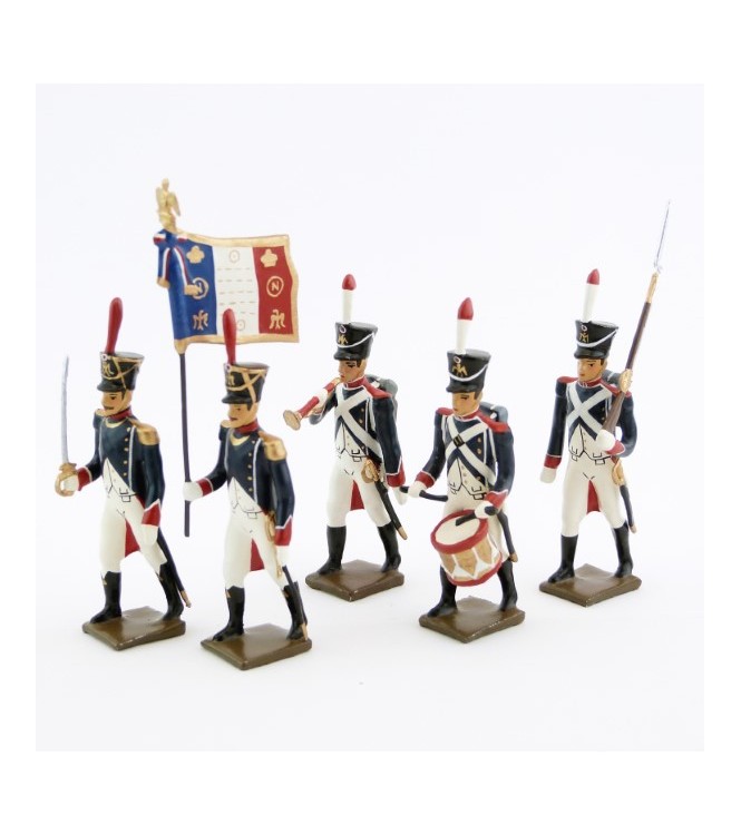 Tirailleurs-grenadiers (1809-1813), ensemble de 5 figurines