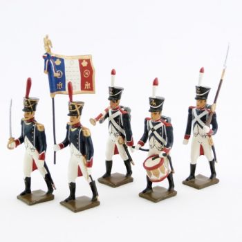 Tirailleurs-grenadiers (1809-1813), ensemble de 5 figurines