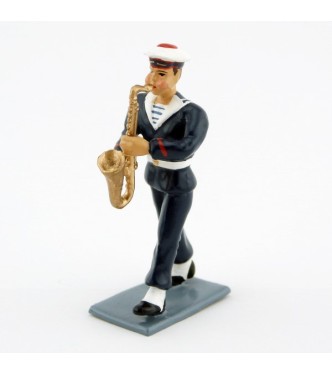 saxophone du Bagad de Lann-Bihoué, tenue d'hiver