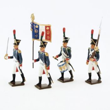 Voltigeurs de la Jeune Garde, ensemble de 4 figurines