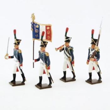 Voltigeurs de la Jeune Garde, ensemble de 4 figurines