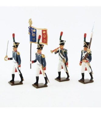 Voltigeurs de la Jeune Garde, ensemble de 4 figurines