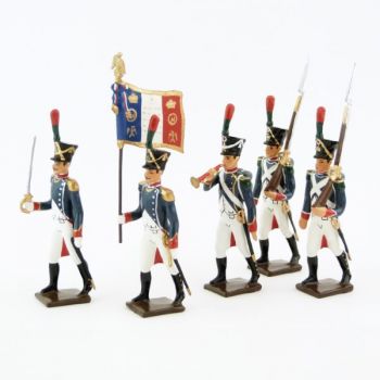 Voltigeurs de la Jeune Garde, ensemble de 5 figurines