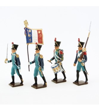 Canonniers Garde-Côtes (1810-1813), ensemble de 4 figurines