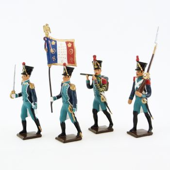 Canonniers Garde-Côtes (1810-1813), ensemble de 4 figurines