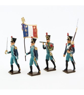 Canonniers Garde-Côtes (1810-1813), ensemble de 4 figurines