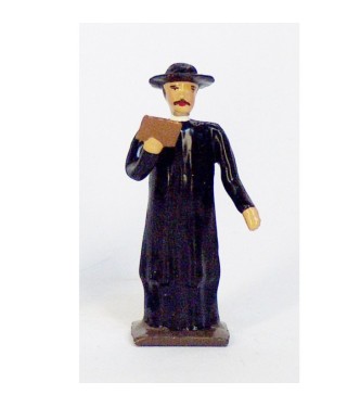 Prêtre, chapeau rond, avec missel