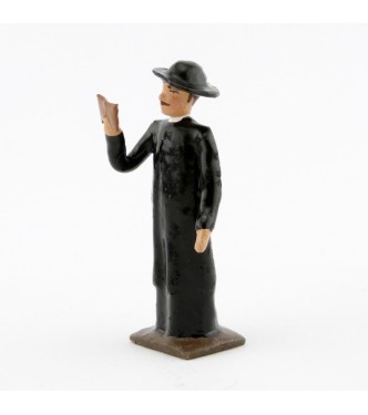 Prêtre, chapeau rond, avec missel