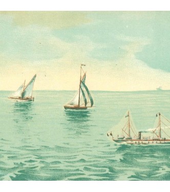 Mer (voiliers) (l. 61 x h. 13 cm)