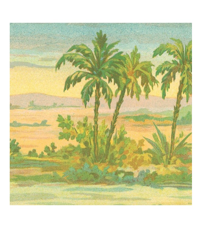 Afrique (palmiers) (l. 62 x h. 13 cm)