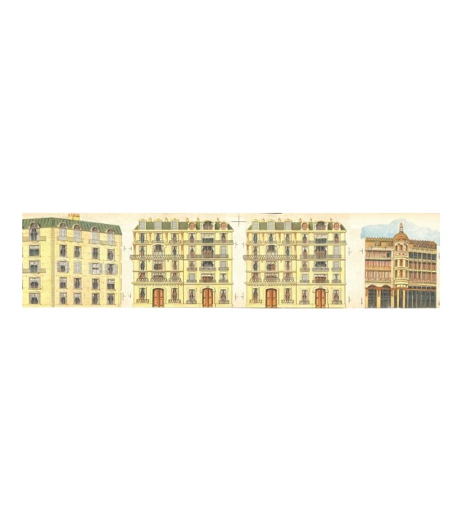 Paris, bâtiments haussmanniens I (l. 59 x h. 12 cm)