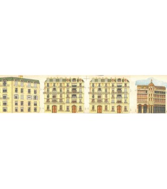 Paris, bâtiments haussmanniens I (l. 59 x h. 12 cm)