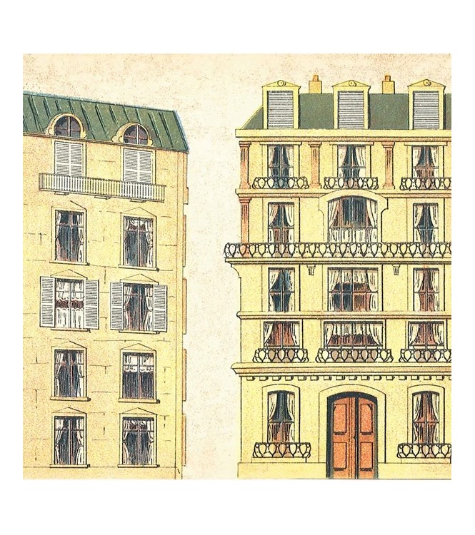 Paris, bâtiments haussmanniens I (l. 59 x h. 12 cm)