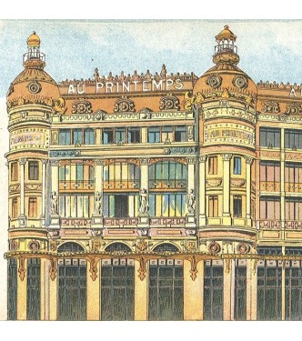 Paris, bâtiments haussmanniens II (l. 58 x h. 12,5 cm)