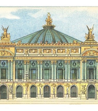 Paris, bâtiments haussmanniens II (l. 58 x h. 12,5 cm)