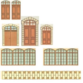 portes intérieures (x 2), portes cochères (x 4), grande porte (x 1), petites por