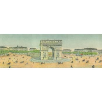 Paris, place de l'Etoile (REIMPRESSION) (l. 84 x h. 14 cm)