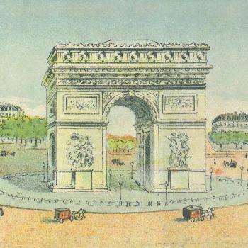 Paris, place de l'Etoile (REIMPRESSION) (l. 84 x h. 14 cm)