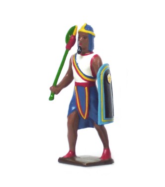 égyptien avec casse-tête et bouclier