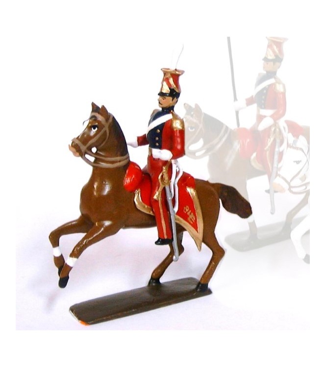 officier du 2e rgt de chevau-legers lanciers (hollandais), lanciers rouges (1812